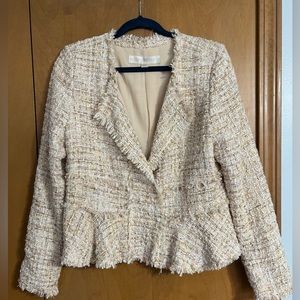 Rare: Vintage Boston Proper, Tweed Jacket in neutral, size 14